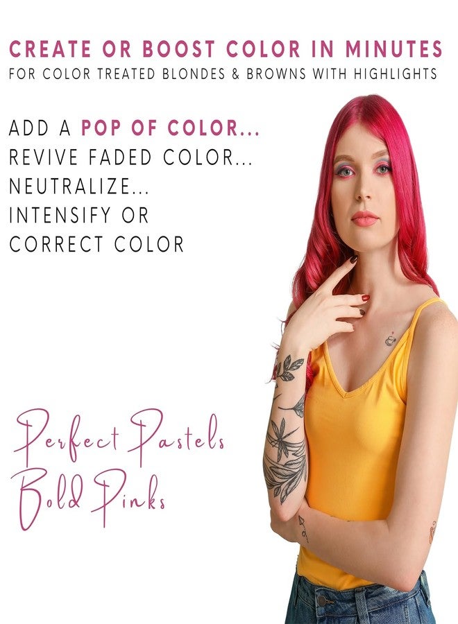 Watercolors Base Drops, Temporary Hair Dye Color Booster, Cruelty-Free, 4 oz - PINK - Image 4